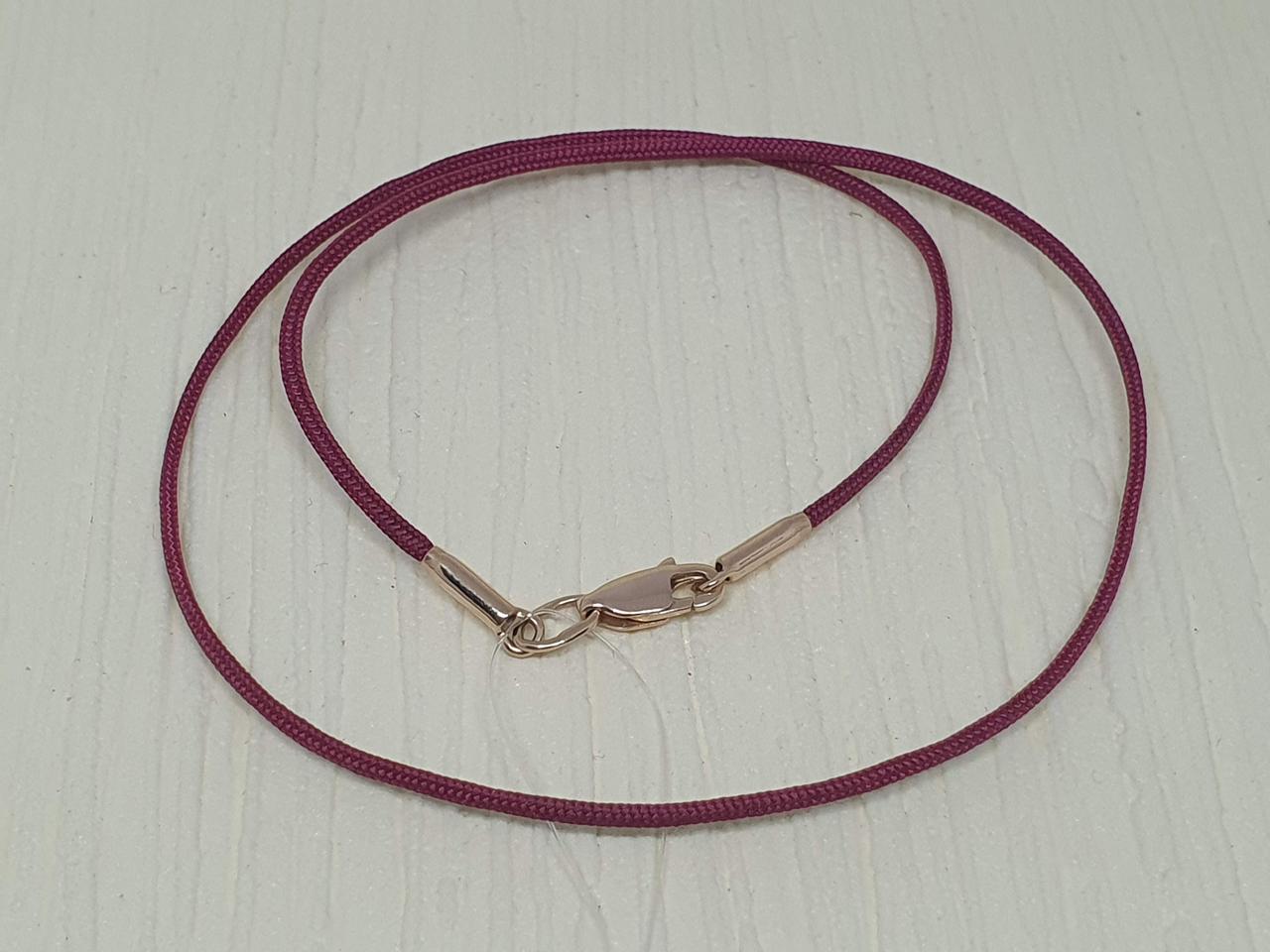 Ювелірний шнурок з текстилю з золотими вставками. 90600802КР 35