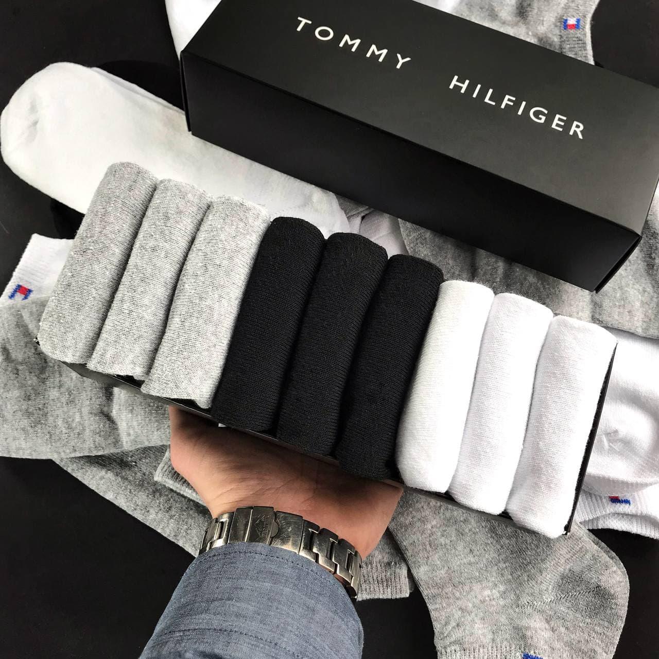 Набір чоловічих шкарпеток Tommy Hilfiger у фірмовій коробці | 9 пар