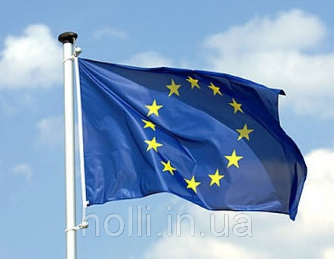 Прапор "Євросоюза", розмір: 150х90 см., прапор єс, прапор євросоюза з люверсами