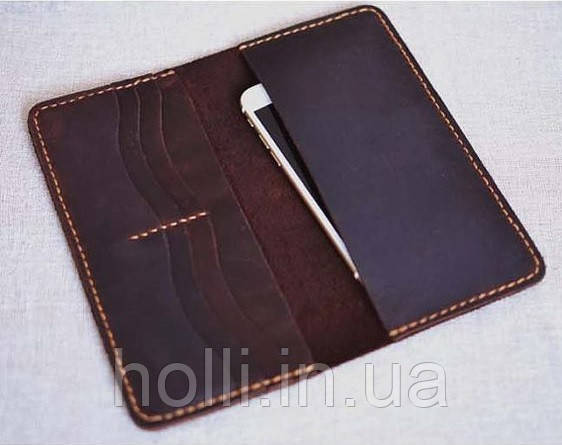 Портмоне гаманець, гаманець "Хвиля "ручної роботи, натуральна шкіра, клатч, фото 1