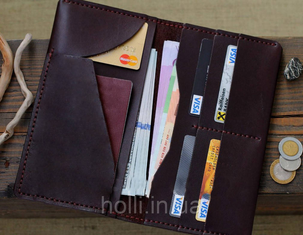 Портмоне гаманець клатч шкіряний гаманець "Rove" ручної роботи, натуральна шкіра