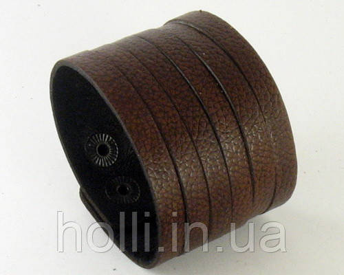 Шкіряний браслет "Strips" під замовлення, різних кольорів, фото 1