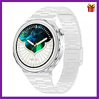 Смарт Часы Женские Белые Наручные Умные Часы Для Женщин Smart Uwatch Diamond White Оригинал белый