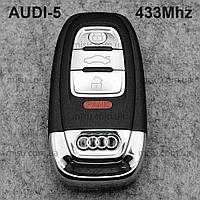 Ключ Audi Q5 A4L A5 A6 A7 A8 RS4 RS5 S4 S5 , 433Mhz, 4 кнопки,8T0 959 754F