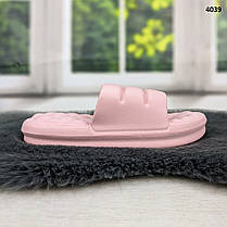 Шльопанці жіночі сланці пінкові пудрові на об'ємній підошві, фото 2