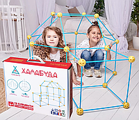 Будівельний конструктор будиночок Халабуда 92 деталі, Ігрові намети для дітей