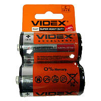 Батарейка R14 Videx , 1шт (блистер по 2шт) C