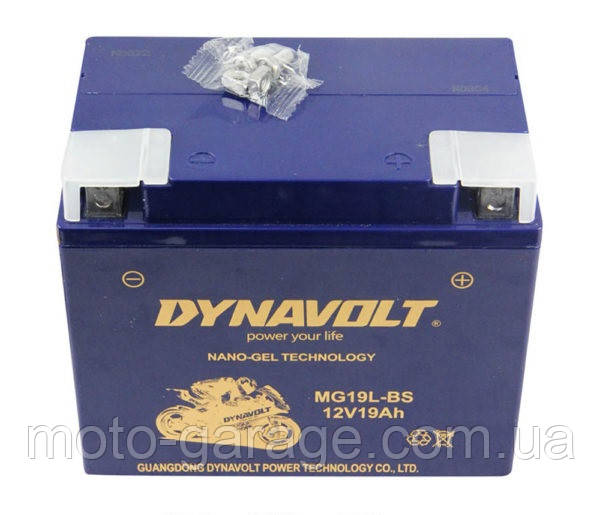 Мотоакумулятор DYNAVOLT MG19L-BS 19 А/год, 230 А, 175х100х155 мм