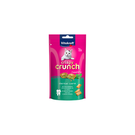 Ласощі для кішок Vitakraft Crispy Crunch м'ятні хрусткі подушечки для зубів 60, фото 1