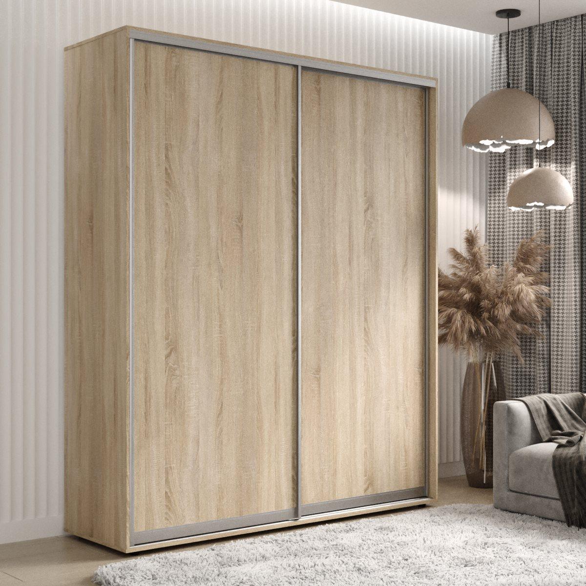 Двухдверный Шкаф-купе Viant 3-11 160x60x240 Дуб Сонома ДСП — Купить ...