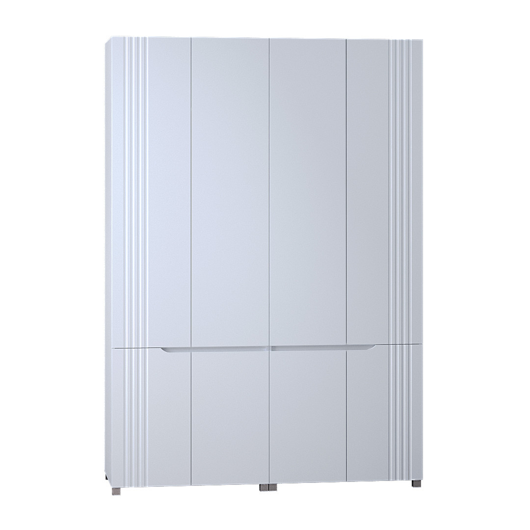 Шкаф Гардероб DiPortes "Портленд" №20 К-824_L-824_R Белый (160/230/56 ...