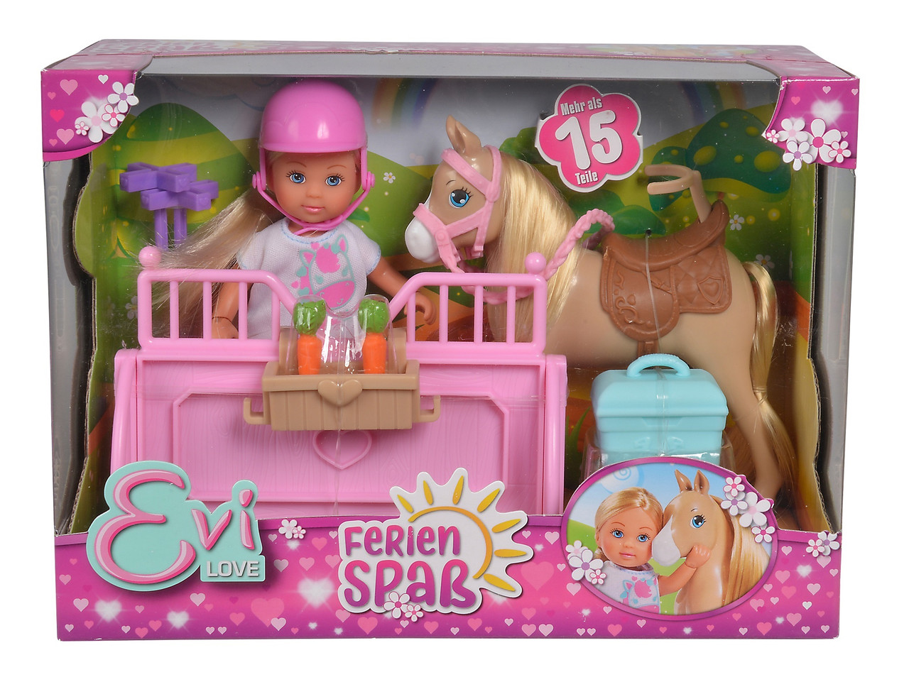 Ляльковий набір Simba Toys Еві Холідей Конюшня Evi Love 12 см з конячкою та аксесуарами (5733274)