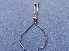 Основа для браслета, регульований Браслет Боло, червоне золото