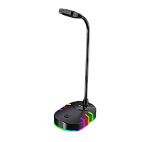 Настольный микрофон Xtrike ME USB всенаправленный с RGB подсветкой Black (XMC-02)