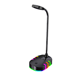 Настільний мікрофон Xtrike ME USB всеспрямований з RGB-підсвіткою Black (XMC-02)
