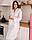 Вафельний халат Luxyart Кімоно розмір (42-44) S 100% бавовна білий унісекс (LS-0382), фото 2