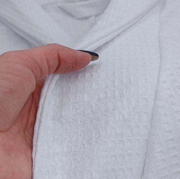 Вафельный халат Luxyart Кимоно размер (46-48) М 100% хлопок белый (LS-0392) - фото 6 - id-p685241357
