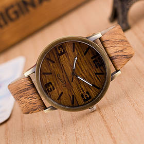 Дерев'яний кварцовий чоловічий годинник
