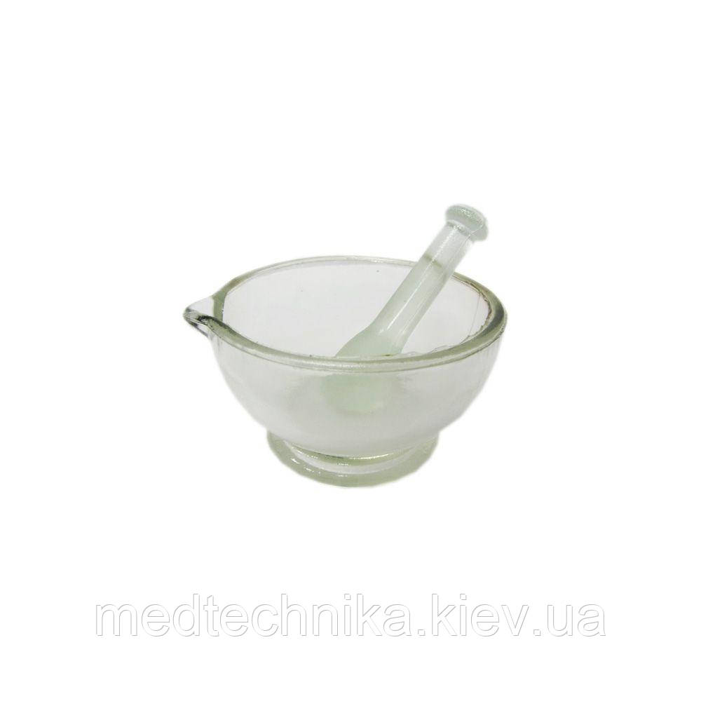 Ступка "Склоприлад ХС", скляна, з товкачем, 150 мл, фото 1