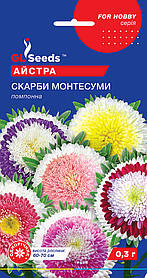 Насіння Астра Скарби Монтесуми (0,3 г) помпонне, For Hobby, TM GL Seeds