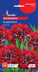 Волошка насіння Фаворит червона (0,5 г), For Hobby, TM GL Seeds