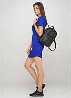 Lb Женский модный городской рюкзак из экокожи Sambag Brix BB черный практичный маленький мини стильный