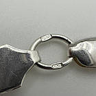 Масивний чоловічий срібний ланцюжок плоский бісмарк 70 г срібло чорнене 925 проби ланцюг на шию, фото 7