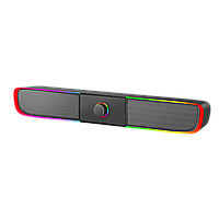 Usb Колонки компьютерные динамики XTRIKE ME RGB подсветка стерео динамики Black (SK-600)
