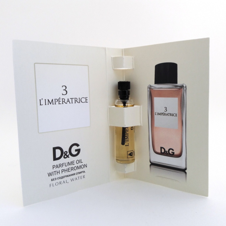 Парфюмерное масло с феромонами Dolce & Gabbana 3 L`Imperatrice, 5 мл. Без спирта