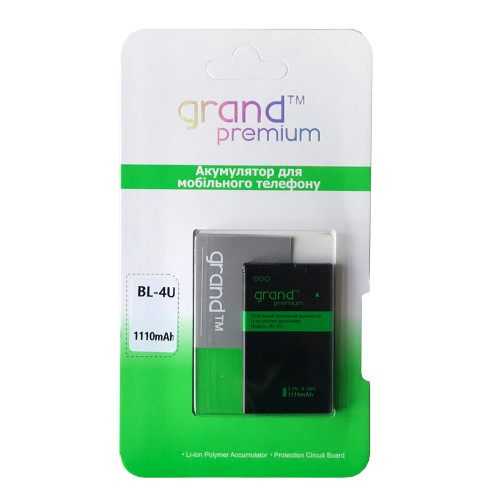 Акумуляторна батарея для телефона Nokia BL-4U 1100mAh Grand Premium, фото 1