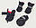 Взуття черевики для собак із флісом чорні 3х4х7 см, фото 2