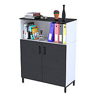 Тумба офісна двостулкова LTO-900-1200 каркас білий Loft Design