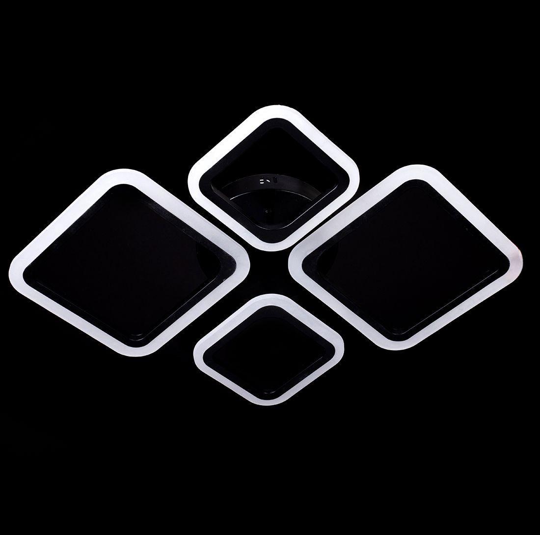 Люстра світлодіодна чорні квадрати з пультом керування 96W DIMMER 3000-6000 H900*L610*W410