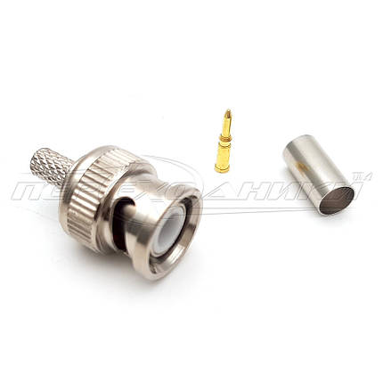 Роз'єм штекер BNC під кабель RG-58, Crimp (обтискач), фото 1