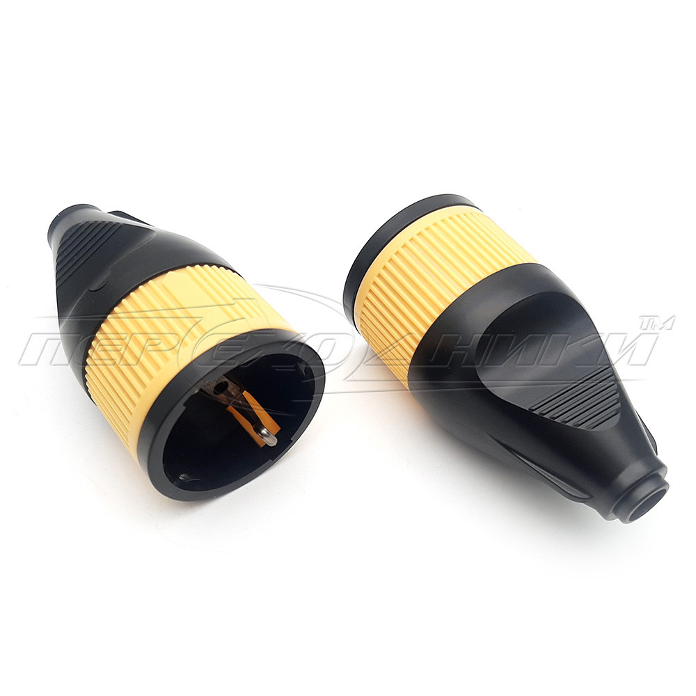 Розетка електрична 16A EU із заземленням, пряма