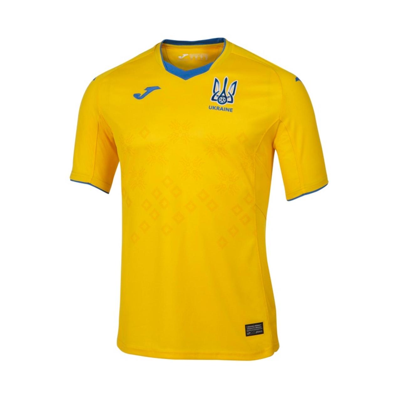 Игровая футболка сборной Украины по футболу Joma желтая - EU38 RU44 - фото 1 - id-p1775952293