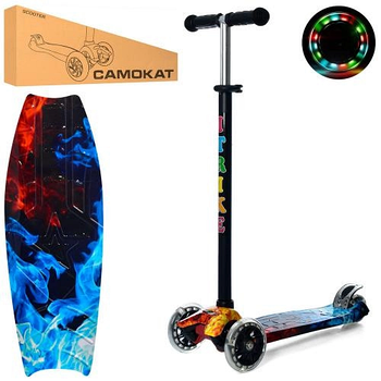 Самокат дитячий MAXI iTrike JR 3-055-1-WP14 з підсвіткою