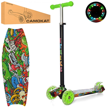 Самокат дитячий MAXI iTrike JR 3-055-1-WP2 з підсвіткою