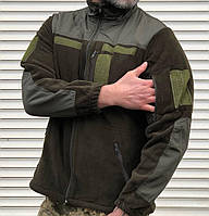 Флисовая зимняя тактическая военная кофта всу со скидкой олива XXXL