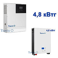 Система автономного питания Tervix BANKA 4,8 кВтч инвертор 5кВт + аккумулятор 48В 100 Ач (693210)