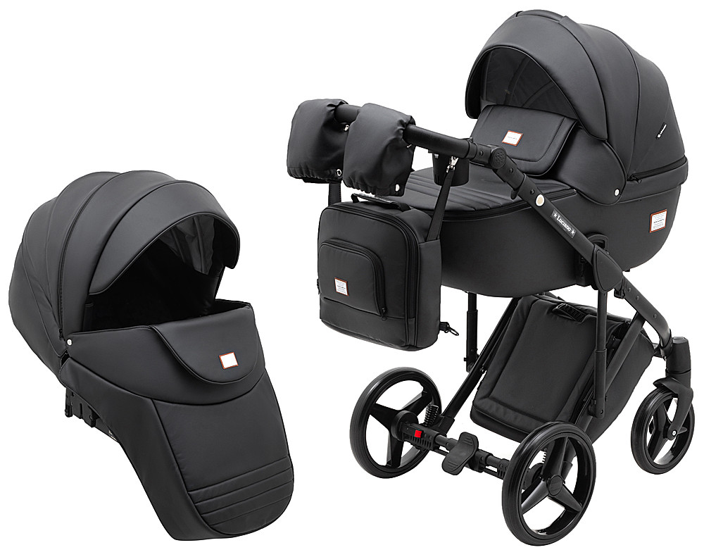 Коляска 2 в 1 Adamex Luciano ECO SA-2 чорний, фото 1