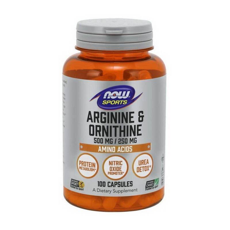 Амінокислота NOW Foods Arginine/Ornithine 100 vcaps