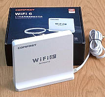 Wi-Fi 6+ антена двочастотна CMF-24585, 2.4 ГГц/5.8 ГГц, 5 dBi, RP-SMA роз'єми, магнітна основа