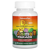 Вітамін Д3 для дітей, NaturesPlus Vitamin D3 500 IU 90 жувальні таблетки в формі тварин
