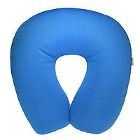 Подушка для літака з пам'яттю Memory Foam Travel Pillow — Блакитна, з доставкою по Києві й Україні