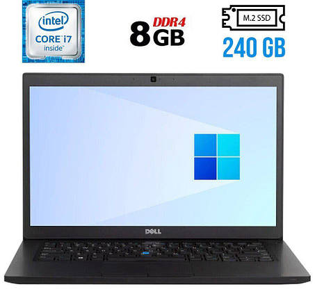 Ультрабук Dell Latitude 7480/ 14" (1920x1080)/ Core i7-6600U/ 8 GB RAM/ 240 GB SSD/ HD 520, фото 1
