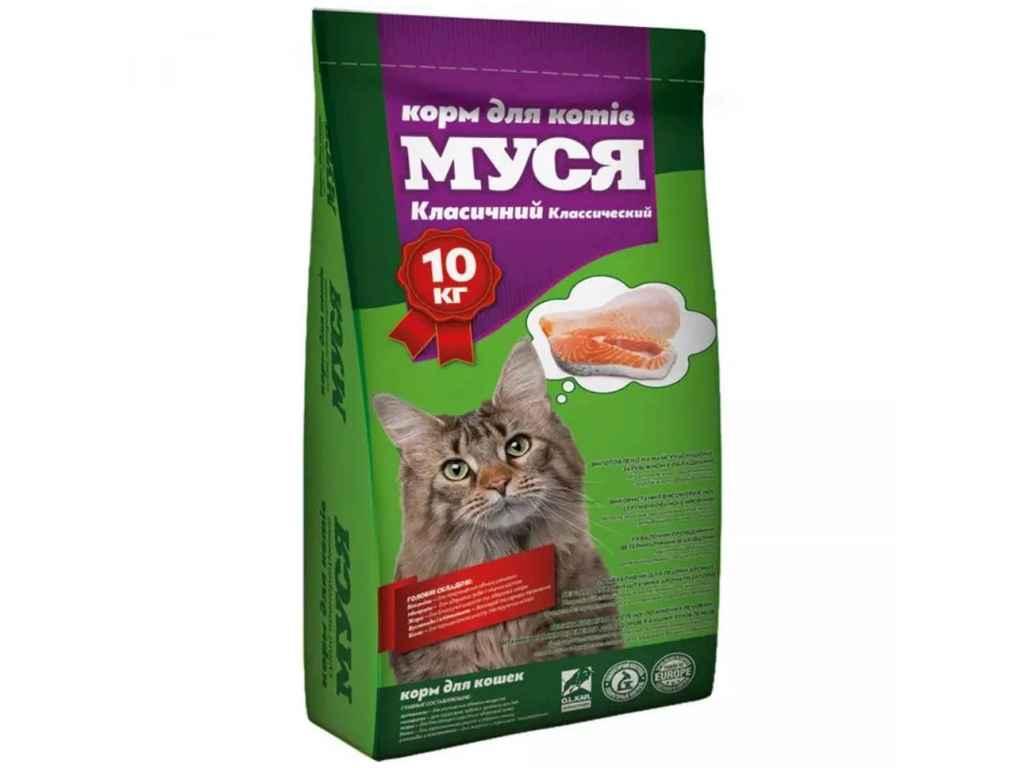 Корм для котів сухий МУСЯ Класік 10кг ТМ O.L.KAR BP