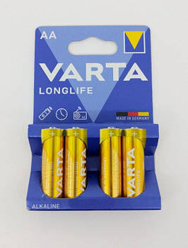 Батарейка Varta LR6 4106 Longlife, жовта, 4bl, ціна за 4 шт 525157 G-Rich