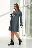 Сукня із мікровільвету для вагітних та годуючих Lille S (42) Lullababe Сірий, фото 3