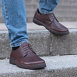 Прошите чоловіче взуття Ikos 39 41 45 розмір коричневого кольору, фото 8